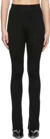 System Black Wool Lounge Pants In Black