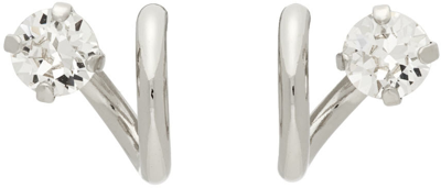 Justine Clenquet Silver Vicky Earrings In Palladium