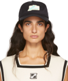 We11 Done Navy Logo Wappen Cap In Navy
