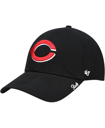 47 Brand Women's Black Cincinnati Reds Team Miata Clean Up Adjustable Hat