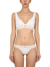 Versace White Greca Border Triangle Bralette In White