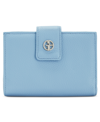Giani Bernini Framed Indexer Leather Wallet, Created For Macy's In Chambray