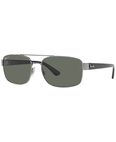 Ray Ban Rb3687 Sunglasses Black Frame Green Lenses Polarized 61-17