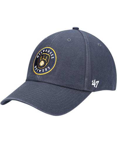 47 Brand Men's Navy Milwaukee Brewers Team Legend Mvp Adjustable Hat