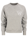 WOOLRICH AMERICAN CREWNECK SWEATSHIRT WITH EMBROIDERED LOGO