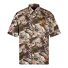 Heron Preston Camo Short Sleeve Cotton Poplin Button-up Bowling Shirt In Green