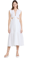 A.l.c Alexandria Cut-out Poplin Midi Dress In White