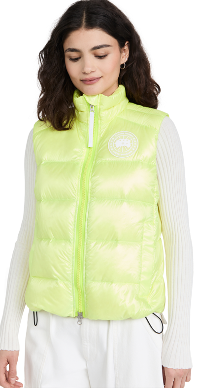 Canada Goose Cypress Branded-patch Shell-down Gilet In Green