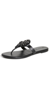 Tory Burch Miller Leather Sandals In Black