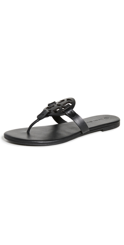 Tory Burch Miller Soft Leather Thong Sandals In Brown
