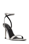 Nine West Women's Reina Ankle Strap Dress Sandals Women's Shoes In Iridescent Silver