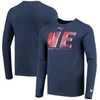 NEW ERA NEW ERA NAVY NEW ENGLAND PATRIOTS COMBINE AUTHENTIC STATIC ABBREVIATION LONG SLEEVE T-SHIRT