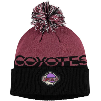 Adidas Originals Men's Garnet, Black Arizona Coyotes Cold. Rdy Cuffed Knit Hat With Pom In Garnet,black