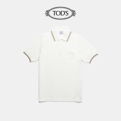 Tod's Piquet Polo Shirt In White