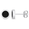 AMOUR AMOUR 5/8 CT TGW HEMATITE STUD EARRINGS IN STERLING SILVER