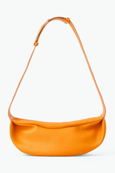 Cos Leather Crossbody Bag In Orange