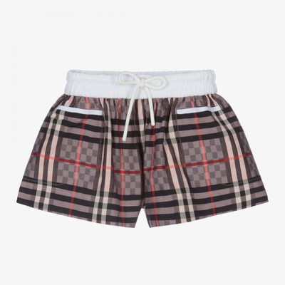 Burberry Babies' Kids Chequerboard Print Shorts (6-24 Months) In Pink