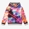 Dolce & Gabbana Logo-plaque Illumination-print Hoodie In Red
