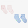 JACADI PARIS GIRLS PINK & BLUE SOCKS (2 PACK)