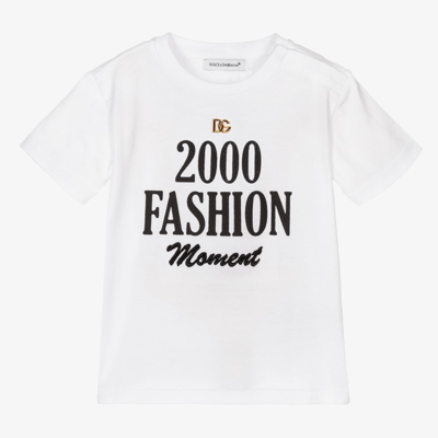 Dolce & Gabbana Baby Girls White Cotton T-shirt