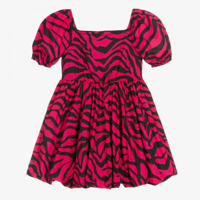 Marc Ellis Kids' Girls Pink Cotton Zebra Dress
