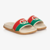 GUCCI IVORY WEB LOGO SLIDERS