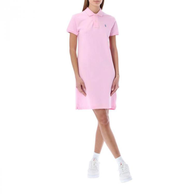 Polo Ralph Lauren Polo Shirt Mini Dress In Pink