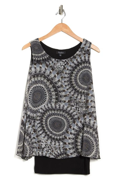 Papillon Stretch Jersey Printed Dress In Grey