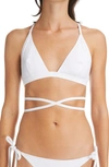Isabel Marant Solange Show Strappy Triangle Bikini Top In White