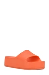 Nine West Pool Platform Slide Sandal In Orange