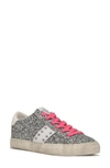 Nine West Women's Sneaks Lace-up Sneakers Women's Shoes In Silver Glitter/ White