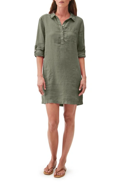 Michael Stars Eleanor Popover Collared Short Shirtdress In Amethyst