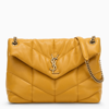 Saint Laurent Yellow Medium Loulou Puffer Bag In Yellow