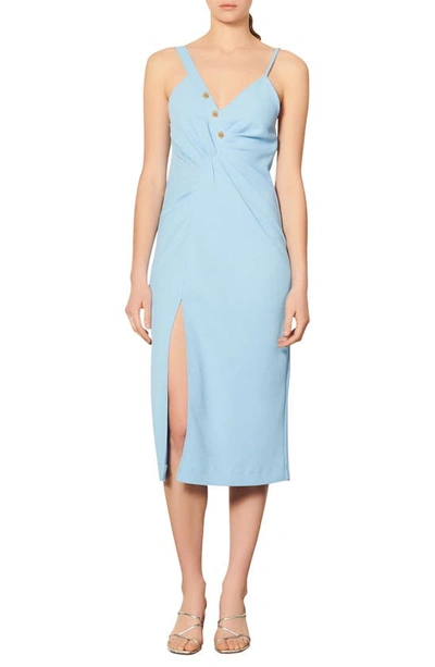 Sandro Esmee Asymmetric Dress In Sky Blue | ModeSens