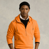 Ralph Lauren Fleece Half-zip Hoodie In Orange Flash