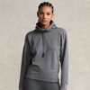 Polo Ralph Lauren Snood Fleece Hoodie In Boulder Grey Heather