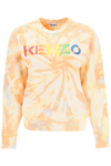 Kenzo Logo Classic Tie Dye Sweatshirt In Mixed Colours