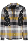 Rick Owens Camicia Larry In Flanella E Cupro In Mixed Colours