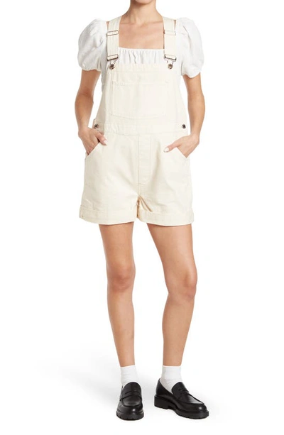Weworewhat Denim Dungarees In Unbleached