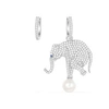 APM MONACO ASYMMETRICAL ELEPHANT PEARL EARRINGS IN STERLING SILVER