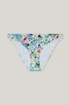 Ganni Women Floral Pattern Bikini Briefs In Floral Azure Blue