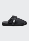 Suicoke Zavo Cab Puffy Nylon Mules In Black