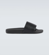 Gucci Pursuit Logo-embossed Leather Sandals In Black
