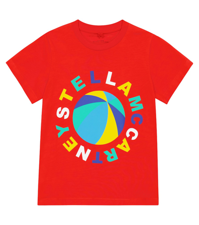 Stella Mccartney Kids Red Printed Cotton T-shirt