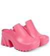 Bottega Veneta 95mm Flash Molded Rubber Mules In Cranberry