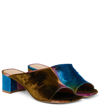 DRIES VAN NOTEN PRINTED VELVET MULES