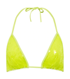 David Koma Sequined Triangle Bikini Top In Yellow