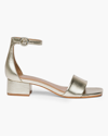 Bernardo Jalena Metallic Ankle-strap Sandals In Champagne Antique Calf