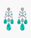 Anabela Chan Palms Multi Simulated Stone Chandelier Drop Earrings In Paraiba