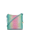 Brahmin Katie Croc Embossed Leather Crossbody Bag In Cottoncandy